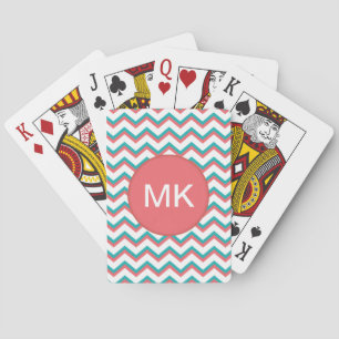 Jeu De Cartes Motif de Chevron de sud-ouest