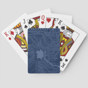 Jeu De Cartes Motif de circuit Geek bleu