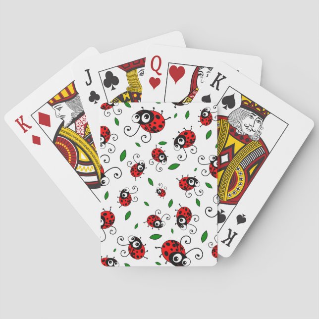 Jeu De Cartes Motif de coccinelle (dos)
