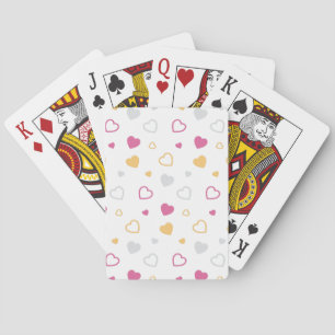 Jeu De Cartes Motif de coeurs stylisés