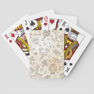 Jeu De Cartes Motif de concept de tatouage