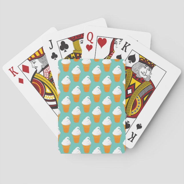 Jeu De Cartes Motif de cône de glace vanille (dos)