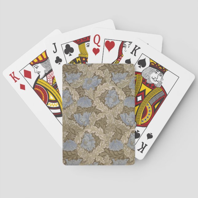 Jeu De Cartes Motif de couronne (par William Morris) (dos)
