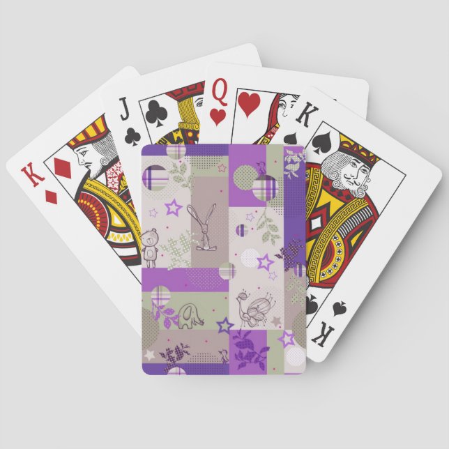 Jeu De Cartes Motif de courtepointe bébé (dos)