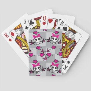 Jeu De Cartes Motif de crânes d'Emo
