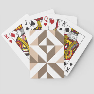 Jeu De Cartes Motif de cube géométrique Déco de maquette Brown