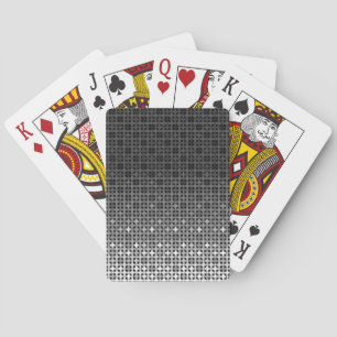 Jeu De Cartes Motif de dégradé géométrique noir et blanc