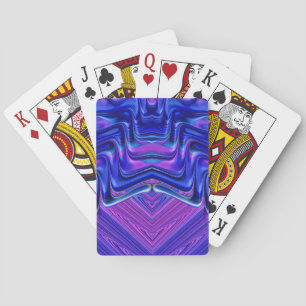 Jeu De Cartes Motif de design fractal bleu violet ~