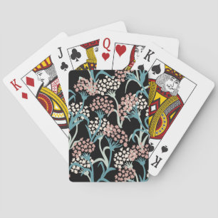 Jeu De Cartes Motif de dessin rose et vert Fleur