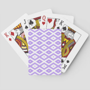 Jeu De Cartes Motif de diamants violet et blanc