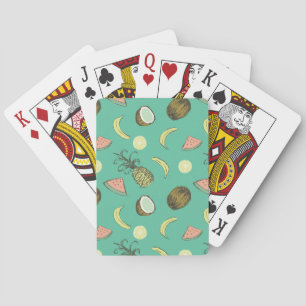 Jeu De Cartes Motif de doodle de fruits tropicaux