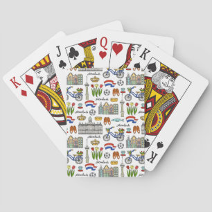 Jeu De Cartes Motif de doodle de Pays-Bas
