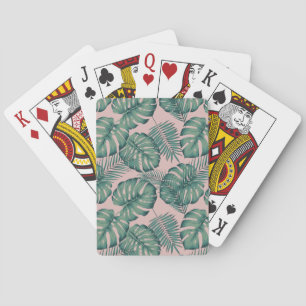 Jeu De Cartes Motif de feuille tropicale