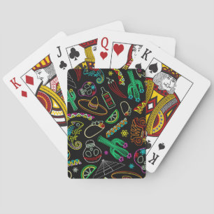 Jeu De Cartes Motif de Fiesta du Mexique