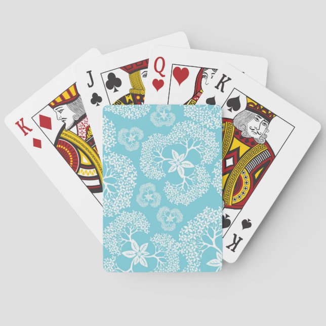 Jeu De Cartes Motif de fleurs (dos)