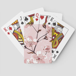 Jeu De Cartes Motif de fleurs de fleurs de cerisier