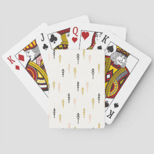 Jeu De Cartes Motif de forêt d'arbre de Noël