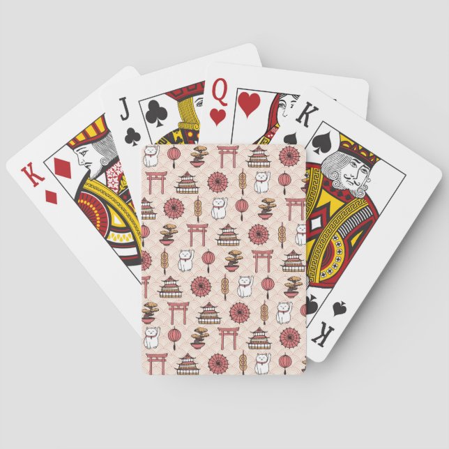 Jeu De Cartes Motif de Japonais (dos)