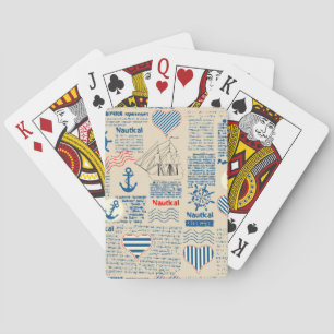 Jeu De Cartes Motif de journal nautique