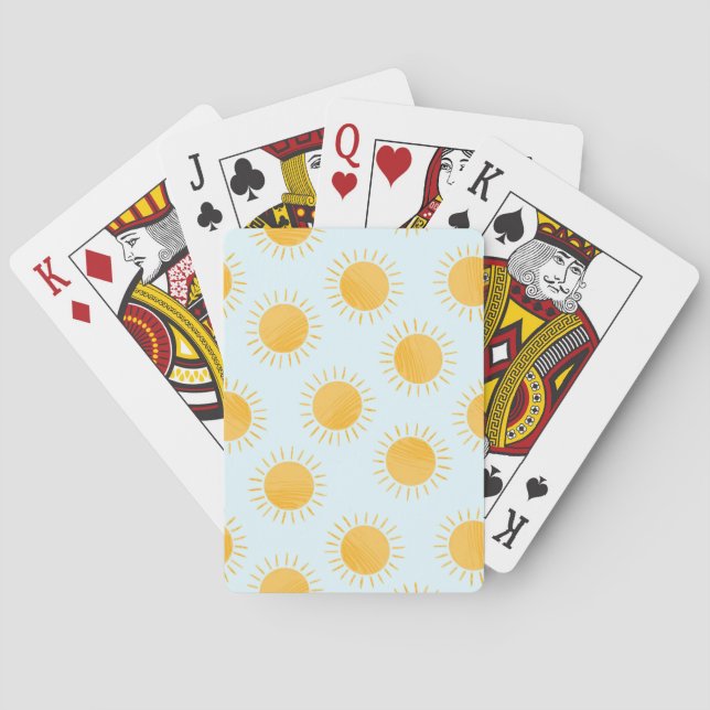 Jeu De Cartes Motif de la journée du Doodle Sunshine (dos)