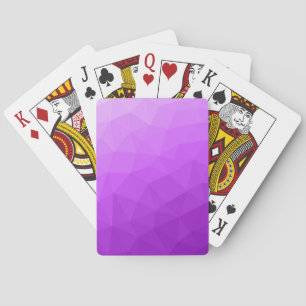 Jeu De Cartes Motif de maillage géométrique dégradé de lavande v