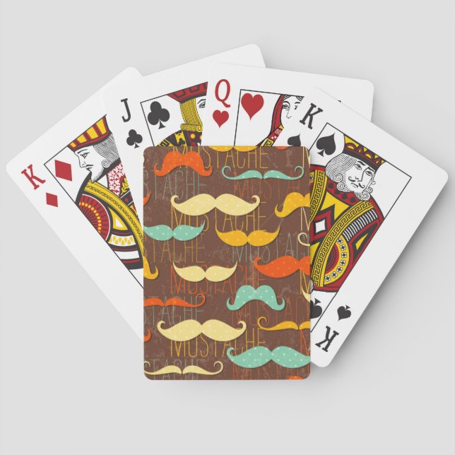 Jeu De Cartes Motif de moustache (dos)