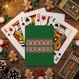 Jeu De Cartes Motif de Noël pour bonhomme en pain d'épices trico