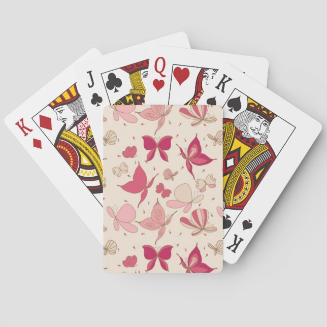 Jeu De Cartes motif de papillon 2 (dos)