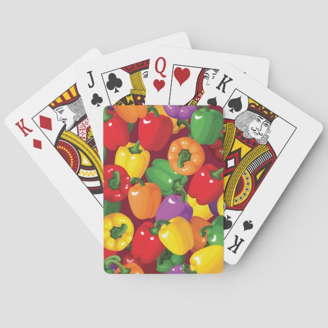 Jeu De Cartes Motif de paprika (dos)