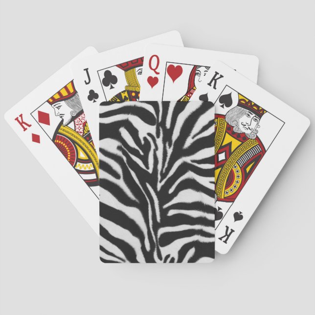Jeu De Cartes Motif de peau de zèbre (dos)