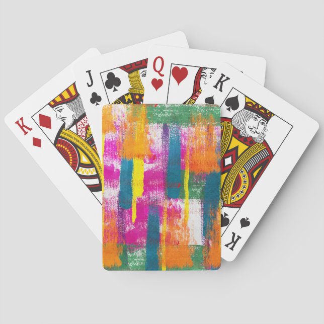 Jeu De Cartes Motif de peinture Abstrait (dos)