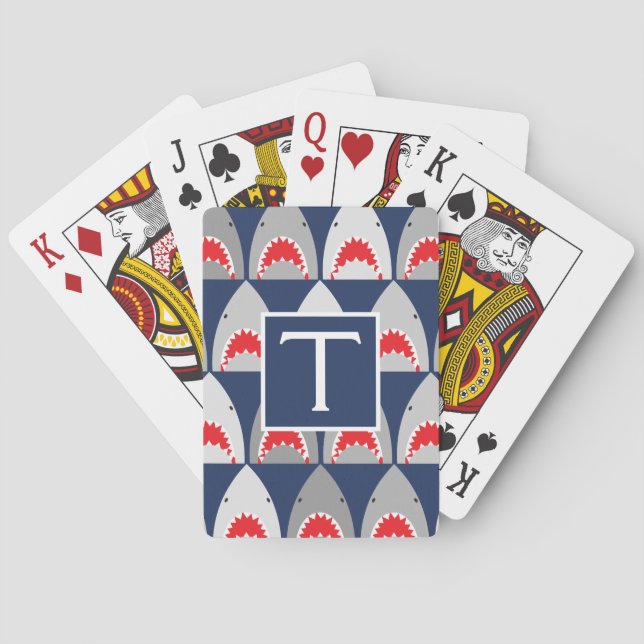 Jeu De Cartes Motif de requin (dos)