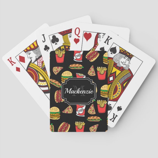 Jeu De Cartes Motif de restauration rapide (dos)