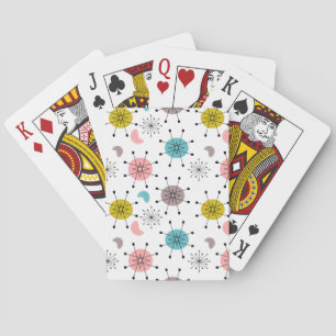 Jeu De Cartes Motif de Starburst Retro atomique