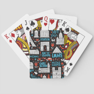 Jeu De Cartes Motif de symboles de la France  