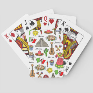 Jeu De Cartes Motif de symboles du Mexique  