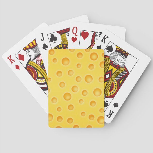 Jeu De Cartes Motif de texture au fromage suisse (dos)