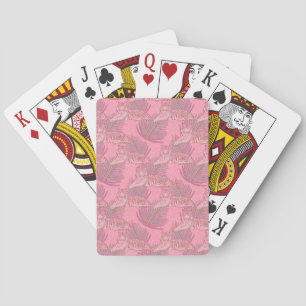 Jeu De Cartes Motif de tigre de la Jungle rose