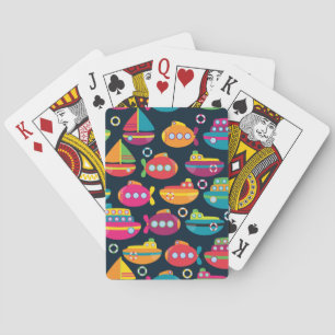 Jeu De Cartes Motif de transport d'océan