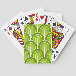 Jeu De Cartes Motif de ventilateur géométrique rétrogradé
