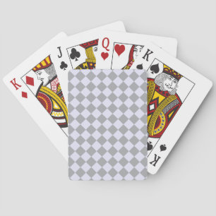 Jeu De Cartes Motif diamant en gris et lavande