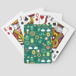 Jeu De Cartes Motif d'icône irlandais mignon