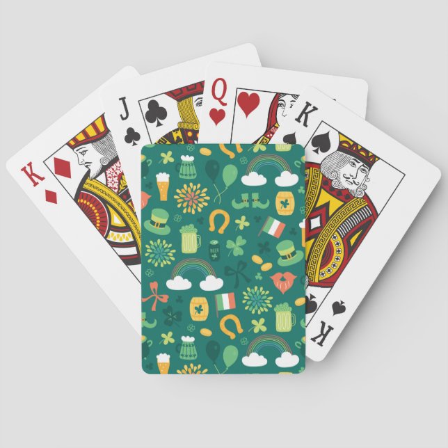 Jeu De Cartes Motif d'icône irlandais mignon (dos)