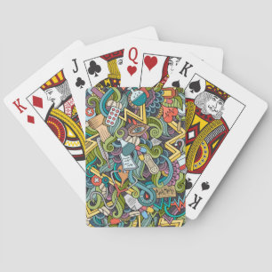 Jeu De Cartes Motif d'icône Médicale d'art Abstrait