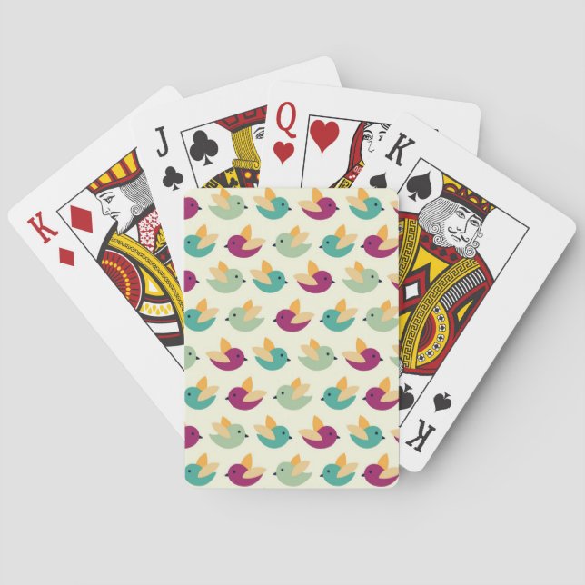 Jeu De Cartes Motif d'oiseaux (dos)