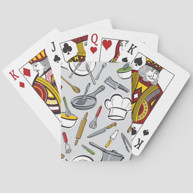 Jeu De Cartes Motif d'outils de cuisine (dos)