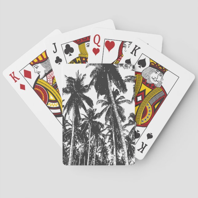 Jeu De Cartes Motif du design Tropical Palm Trees. (dos)