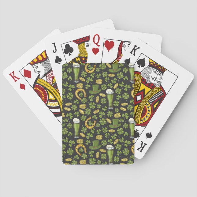 Jeu De Cartes Motif du jour de St Patrick (dos)