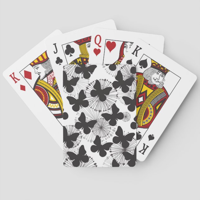 Jeu De Cartes motif d'un papillon (dos)
