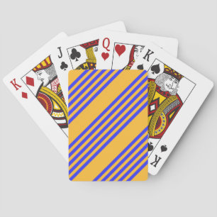 Jeu De Cartes Motif électrique bleu et jaune cinq bandes
